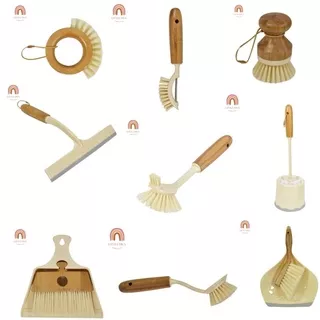 proclean sikat serbaguna,alat pembersih sikat gagang kayu aesthetic, proclean alat pembersih, sikat sink, brush kayu,sikat korea aesthetic