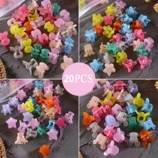 20Pcs/Pack  Girls Mini Hair Claws Hairpin /  Colorful Flower Hair Jaw Clip /  Baby Side Barrette Hair Claws Clamp / Children Hairpin Hair Accessories