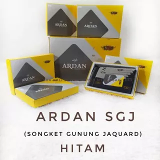 Sarung Tenun Ardan Silver SGJ Songket Gunung Jacquard Edisi Hitam