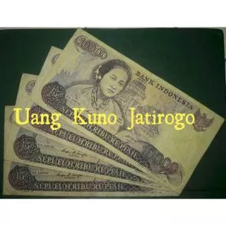 Uang Kuno 10000 rupiah kartini thn 1985 kondisi vf