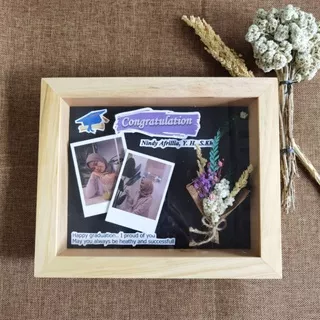 Scrapframe 3D Custom / Gift 3D / Kado wisuda, birthday, ulang tahun, lamaran, wedding || FREE BOX