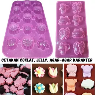 Cetakan Coklat Karakter/Cetakan Agar-Agar Karakter/Cetakan Jelly Karakter Bahan Mika Tebal