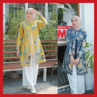 Atasan Tunik Batik Wanita Modern Jumbo M L XL XXL XXXL LD 120