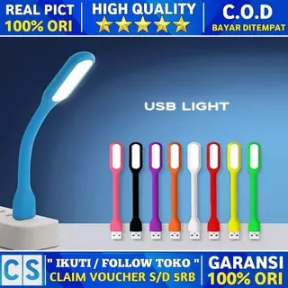 Lampu Belajar LED USB Light Lampu Baca Buku Portabel Light Emergency Warna Random