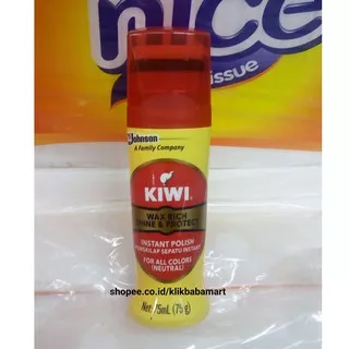 SEMIR SEPATU KIWI CAIR POLES BOTOL NETRAL KIWI INSTANT POLISH NEUTRAL 75ml ORIGINAL PENGKILAP SEPATU