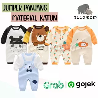 JUMPER PANJANG BAYI / JUMPSUIT BABY MATERIAL KATUN / BAJU IMPORT BAYI COWOK CEWEK MOTIF LUCU