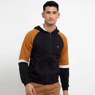 Jaket Hoodie Pria Cressida The Next Level Katun Baby Terry C024H - Hitam