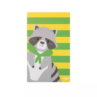 Color Notebook Paper Racoon Stripe Green Yellow