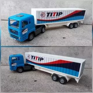 Mainan Mobil Truk Kontainer Logistic - Mobil Truk Cargo Expedisi