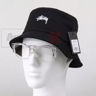 Stussy Stock Bucket Hat Black | TOPI ORIGINAL [SALE]