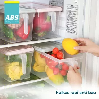 ABS Kotak Makanan Kulkas Kitchen Storage Box Plastik Tebal 4 Liter