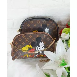 TAS LOUIS VUITTON MICKEY MOUSE | TAS SELEMPANG LOUIS VUITTON PREMIUM