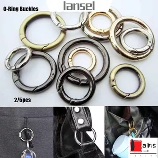 LANSEL 5/10pcs 25/33/35mm Spring O-Ring Buckles Round Push Trigger Snap Clasp Clip Carabiner Purses Handbags High quality Plated Gate Zinc Alloy Hooks Black gold silver Bag Belt Buckle/Multicolor
