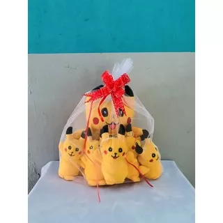 Boneka Pikachu Paket Isi 6 (1 Besar 5 Kecil) - Size S