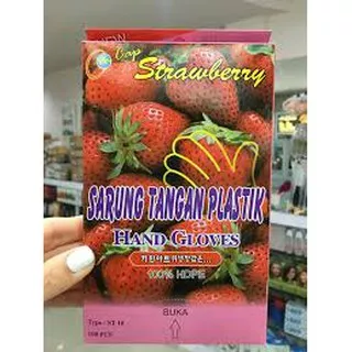 Sarung Tangan Plastik Strawberry