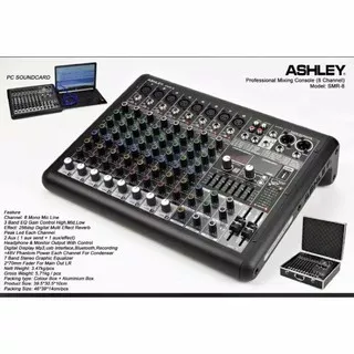 Mixer Ashley 8 Channel SMR8 SMR-8 Efek 320Dsp USB MP3 Bluetooth Original