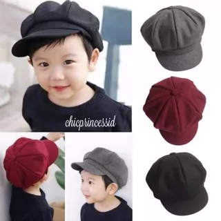 Topi newsboy cap kid newsboy hat anak topi anak topipet topi pet cap hat fedora aksesoris anak