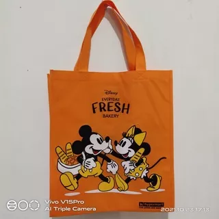 Tas go green | Tas go green hypermart | tote bag mickey mouse disney | shopping bag mickey mouse disney orange