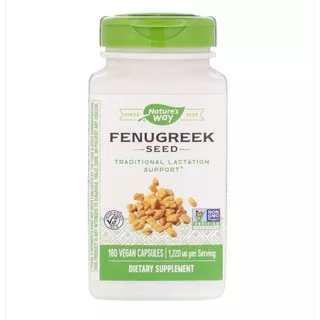 Nature`s Way Fenugreek Seed 180 Vegan Capsules Lactation Support Supplement Penambah Asi