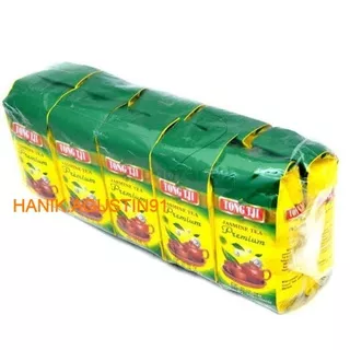 Teh Tubruk Seduh TONG TJI TONGTJI Melati Premium Kecil - Jasmine Tea / Teh Tong Tji Premium Jasmine Tea 1 Pack 5x10g (Teh Seduh)