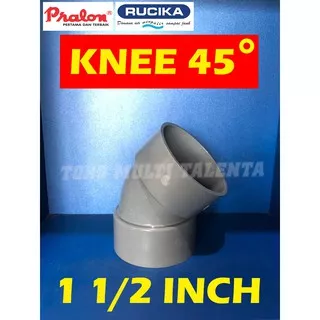 Knee 45? 1 1/2 inch Rucika / Pralon D Keni / Knie / Elbow 45 Derajat