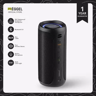 Eggel Terra 3 Plus + Waterproof Portable Bluetooth Speaker with RGB Light