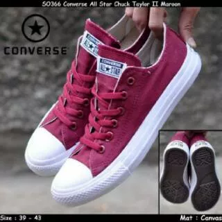 Sepatu Converse All star Chucky Taylor CT2 Maron / Sepatu All Star Maroon Mono