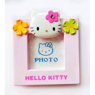 frame / bingkai foto magnet kulkas hello kitty pink import bangkok