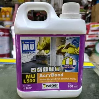 mortar utama Mu L500 L 500 acrybond perekat mortar beton