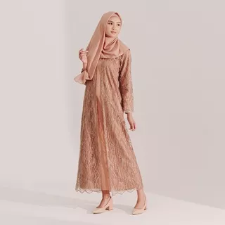 Atala | Lace Dress Caramel | Maxi Dress