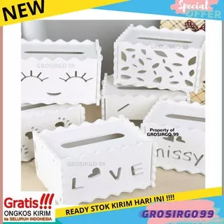 Kotak Tisu Box Tissue Tempat Tisu Vintage DIY Shabby Chic Motif Karakter Murah Desktop Unik Elegant Minimalis Pajangan Dekorasi Hias Hiasan Rumah Ruang Tamu Kayu Tahan Air Pajangan Bisa Bayar Di Tempat/COD Free Ongkir GG146