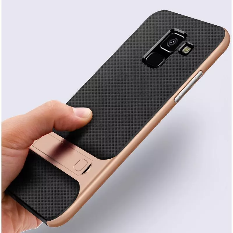 Fashion Ultra-thin Silicone Case Samsung Galaxy A8 Plus Stand TPU Cover Casing