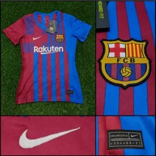 Jersey Kaos Baju Bola Ladies Cewek Wanita Perempuan Barca Barcelona Home Merah Biru 2020 2021 2022