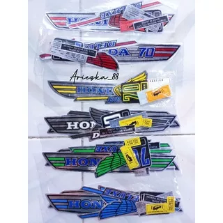 Striping Honda C70 Set Detail | sticker lis bodi c70 | striping c70 lengkap set detail