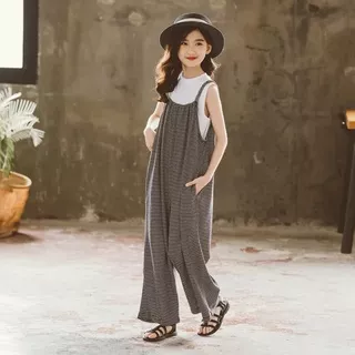 (LAST PCS EST 6Y) TERKEREN Setelan anak cewek 2IN1 LILY JUMPSUIT import kekinian fashion style