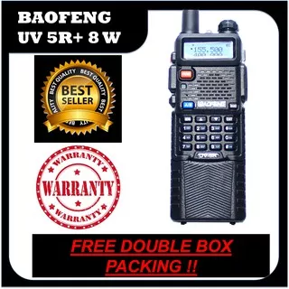 HT Baofeng UV5R Plus 8 Watt Dual Band - Battery 3800 mAh - Baofeng UV 5R Dual Band VHF UHF