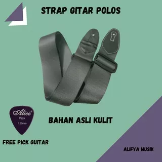 Strap Gitar Strap Guitar Sabuk Gitar Tali Gitar Akustik Elektrik Polos