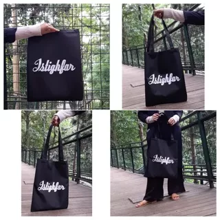 Tote Bag Muslimah motif “Istigfar” - Tote Bag Wanita - Tas Tote Murah