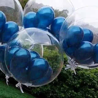 Promo 2.2 Bobo balon / balloon pvc / balon transparan bungkus MERAH / BIRU 10 18 24 36 inch