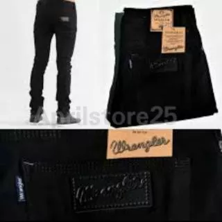 Celana Jeans Wrangler hitam Grad original Bahan Naomi Tidak Luntur