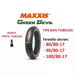 Ban tubeless motor ring 17 80/80-17 90/80-17 100/80-17 Maxxis Green Devil MA-G1 TUBLES TUBELES