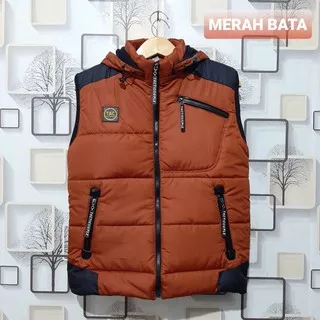 Rompi [ Bayar di tempat / COD ] Rompi Merah Bata Rompi outdoor Rompi keren / unik / anti angin