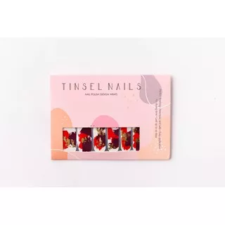 Red Moon - Tinsel Nails [Nail Wraps | Stiker Kuku Premium]