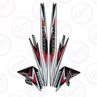 Striping Motor Honda Revo Fit FI 2015 Merah