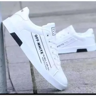 Sepatu Sneakers Pria OFFWhite Sepatu Casual Pria & Wanita Sepatu Putih & Hitam