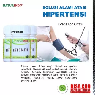 Obat Darah Tinggi Obat Herbal Darah tinggi Herbal Hipertensi Penurun Darah Tinggi Menurunkan Tekanan Darah Tinggi Ampuh Dengan Gejala Pusing Sakit Kepala Obat Pengencer Darah Obat Penghancur Lemak Darah Jahat HITENFIT Naturindo BPOM MUI 40 Kapsul