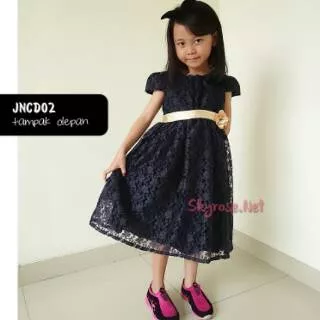 JO & NIC Clarence Black Lacey Dress for Children - Baju Anak (6 bln-2 thn)