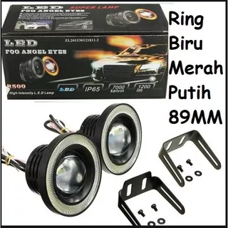 Termurah Lampu LED FOGLAMP ANGEL EYES 89MM - LED FOG LAMP ANGEL EYES UNIVERSAL Mobil 3 inch lampu kabut