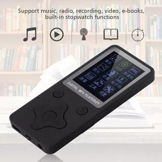 MP3 player with Earphone | MP3 Player with Slot TF Clip | MP3 Player TF Card dengan Klip & LCD