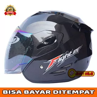 HELM / GM / HELM GM / HELM GM FIGHTER BLACK TERMURAH